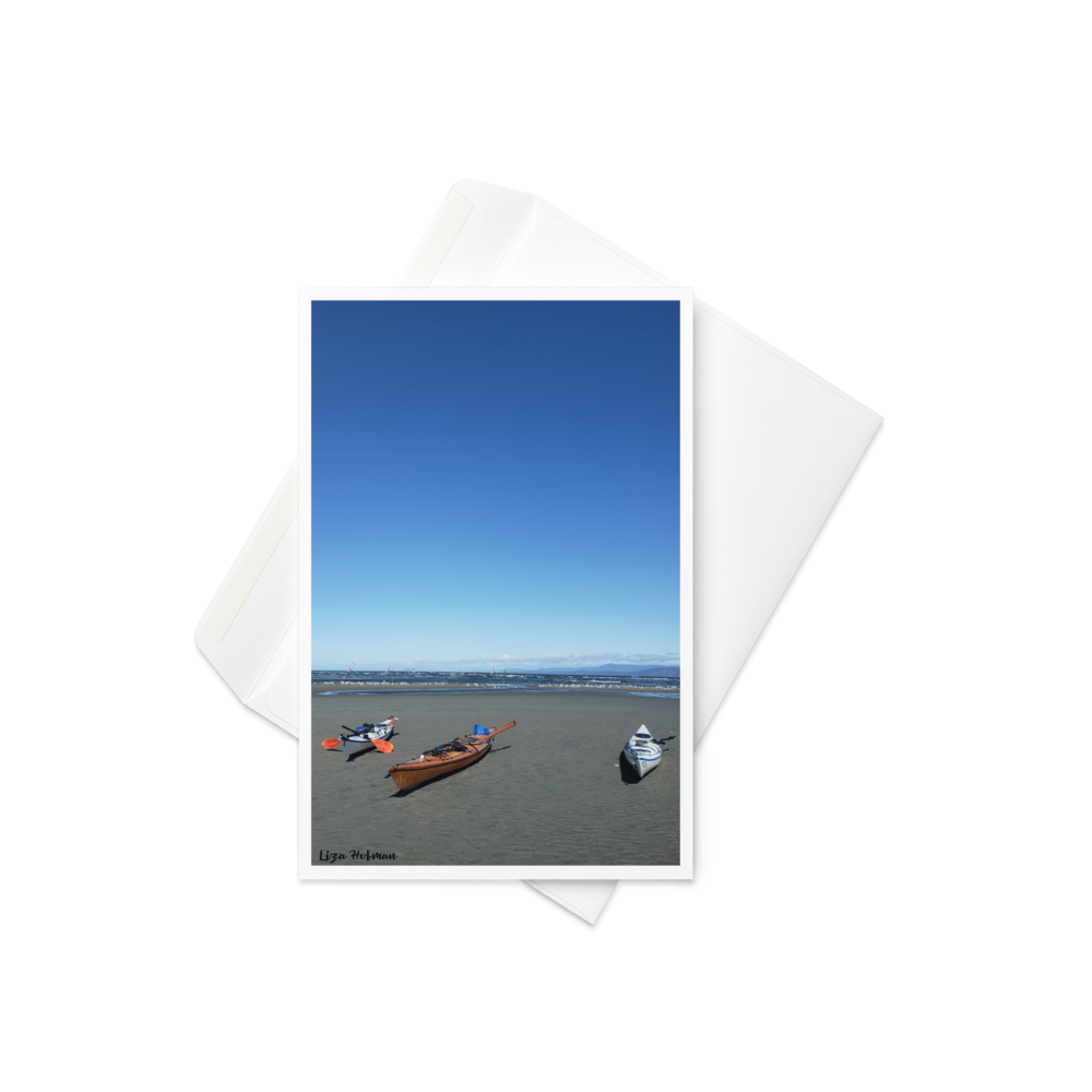 Parksville Beach, Kayaks, Original Photo Card