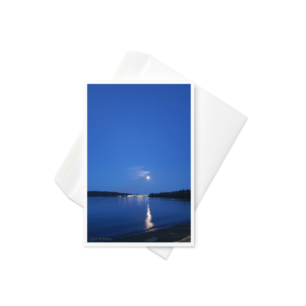 Moonlit Departure Bay, Original Photo Card