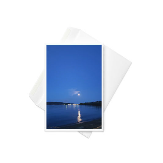 Moonlit Departure Bay, Original Photo Card