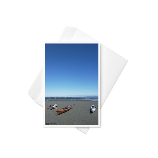 Parksville Beach, Kayaks, Original Photo Card